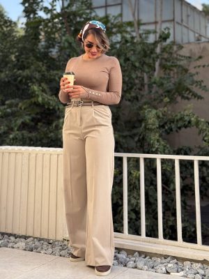 شلوار بگ پارچه ای نورا - Image 2