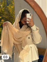 شال ساده ریش دار - Image 3