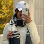 شال سرمه ای صابونی