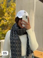 شال سرمه ای صابونی - Image 4