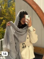 شال ساده ریش دار - Image 7