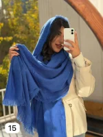 شال ساده ریش دار - Image 8