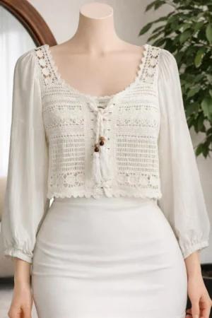 شومیز قلاب بافی - Image 7