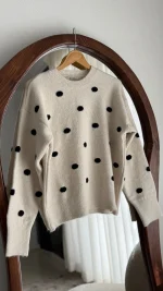 بلوز بافت زنانه Polka-Dot - Image 2