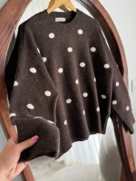 بلوز بافت زنانه Polka-Dot - Image 3