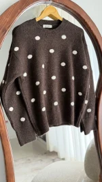 بلوز بافت زنانه Polka-Dot - Image 4
